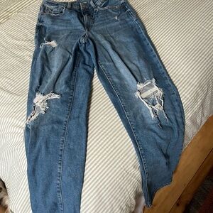 Old Navy Women's O.G. Loose Jeans in Distressed Blue